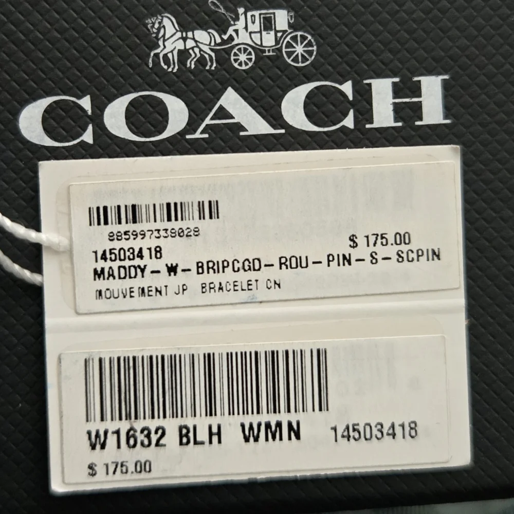 Coach Pink and Gold Women's Watch - Picture 5 of 11